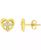 颜色: Gold, Macy's | Cubic Zirconia Cross-in-Heart Openwork Stud Earrings