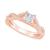 颜色: Rose Gold, Macy's | Diamond Princess Engagement Ring (3/4 ct. t.w.) in 14k White, Yellow or Rose Gold