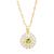 颜色: August, Simulated Peridot, Macy's | Simulated Gemstone and Cubic Zirconia Spinner Pendant 18" Birthstone Necklace in 14K Gold Plate