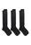 商品Ralph Lauren | Microfiber Ribbed Socks - 3 Pack颜色BLACK