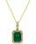 颜色: Emerald/Yellow Gold, Effy | Brasilica by EFFY® Emerald (1-3/8 ct. t.w.) and Diamond (1/4 ct. t.w.) Pendant Necklace in 14k Gold or 14k White Gold, Created for Macy's