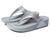 商品FitFlop | Lulu Laser Crystal Leather Toe Post Sandals颜色Silver