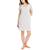 商品Charter Club | Women's Short Sleeve Cotton Essentials Chemise Nightgown, Created for Macy's颜色Grey Heather Paisley