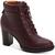 商品Style & Co | Style & Co. Womens Lucillee Almond Toe Z Ankle Boots颜色Wine Smooth