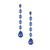 商品第3个颜色Sapphire, Ettika Jewelry | 18K Gold Plated Zinc Teardrop Linear Earrings