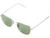 商品Ray-Ban | 51 mm RB3857 Frank Square Metal Sunglasses颜色Silver/Bottle Green