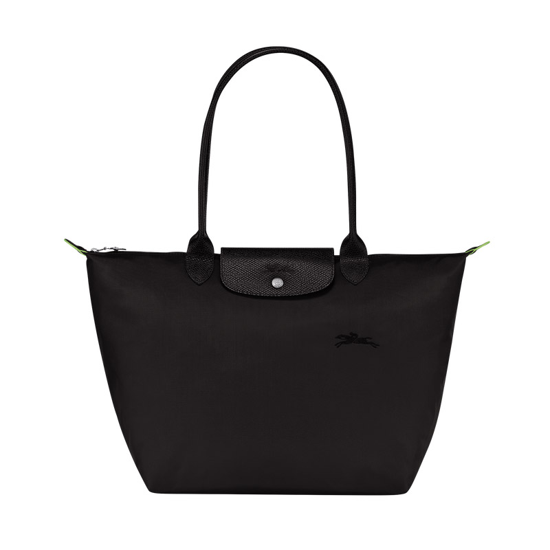 商品第1个颜色黑色, Longchamp | 珑骧饺子包女士LE PLIAGE系列织物大号长柄可折叠手提包饺子包L1899 919 