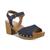 商品Style & Co | Style & Co. Womens Anddreas Faux Leather Clog Heel Sandals颜色Navy Canvas