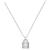 color Silver, Kate Spade | Pavé Padlock Mini Pendant Necklace, 16" + 3" extender
