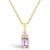 商品第2个颜色Gold, Macy's | Pink Sapphire (3/4 Ct. t.w.) and Diamond Accent Pendant Necklace