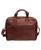 颜色: Brown, Mancini Leather Goods | Men's Buffalo Double Compartment Briefcase for 15.6" Laptop and Tablet