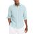 商品Nautica | Men's Classic-Fit Long-Sleeve Button-Up Solid Linen Shirt颜色Teaberry