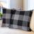 颜色: gray & black, Zulay Kitchen | Pack of 2 Buffalo Plaid Throw Pillow Covers (18x18 Inch)