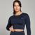 颜色: Navy, Myprotein | MP Women's Shape Seamless Long Sleeve Crop Top - Sandstone