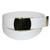 颜色: white, CTM | Kids' Cotton Adjustable Belt with Brass Military Buckle