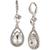color Silver, Givenchy | Silver-Tone Pavé Crystal Floating Pear Double Drop Earrings