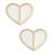 商品Kate Spade | Gold-Tone Heart Stud Earrings颜色White
