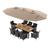 颜色: brown, Hivvago | 10 Piece Outdoor Patio Dining Set with 15 Feet Double-Sided Twin Umbrella