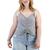 color Heather Grey, Love, Fire | Trendy Plus Size Drawstring Ruched Tank