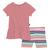KicKee Pants | Print Short Sleeve Playtime Outfit Set (Toddler/Little Kids/Big Kids), 颜色Love Stripe