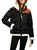 商品第2个颜色BLACK SADDLE, SAM. | Sari Shearling & Leather-Embellished Down Jacket