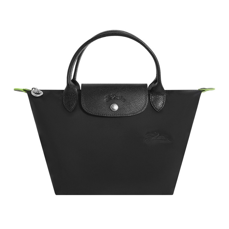 商品第1个颜色黑色, Longchamp | 珑骧饺子包女士LE PLIAGE GREEN系列23纯色小号织物短柄手提包L1621 919