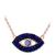 颜色: Dark Blue, Macy's | Cubic Zirconia & Enamel Evil Eye Pendant Necklace in 14k Rose Gold-Plated Sterling Silver, 16" + 1" extender