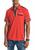 商品Nautica | Sustainably Crafted Mixed Media 1/4 Zip Polo Shirt颜色BRIGHT RED