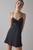 颜色: Black, Kimchi Blue | Kimchi Blue Slip It On Tie-Back Satin Mini Dress
