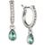 商品Givenchy | Silver-Tone Pavé Crystal Drop Hoop Earrings颜色Green