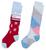 颜色: Pink/Snow, Northeast Outfitters | Alpine Design Youth Snow Sport Socks – 2 Pack