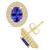 商品第1个颜色Gold, Macy's | Tanzanite (1-1/2 Ct. t.w.) and Diamond (1/2 Ct. t.w.) Halo Stud Earrings