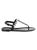 color BLACK, Stuart Weitzman | Goldie Embellished Jelly Thong Sandals