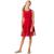 颜色: Red, Calvin Klein | Big Girls Illusion Mesh Bow Front Dress