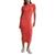 DKNY | Women's Rib-Knit Bodycon Midi Dress, 颜色Hot Coral