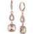 商品Givenchy | Pavé & Cushion-Crystal Double Drop Earrings颜色Rose Gold
