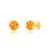 颜色: citrine, MAX + STONE | 14k Yellow Gold Roped Halo Gemstone Round Stud Earrings for Women 6mm