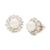 商品Kate Spade | Gold-Tone Candy Shop Imitation Pearl Halo Stud Earrings颜色Cream/silver