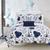 颜色: Blue, Chic Home Design | Marais 9 Piece Reversible Comforter Set "Paris Is Love" Inspired Printed Design Bed In A Bag FULL