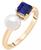 颜色: Lab-Grown Sapphire, Audrey by Aurate | Cultured Freshwater Pearl (5mm) & Rhodolite (5/8 ct. t.w.) Two Stone Ring in Gold Vermeil,  (Also in Lab-Grown Emerald, Lab-Grown Sapphire & Lab-Grown White Sapphire), Exclusively at Macy's