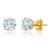 颜色: aquamarine, MaxColor | 14k Yellow Gold 6MM Round Stud Gemstone Earrings