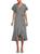 商品Max Studio | Print Ruffle Wrap Dress颜色BLACK_IVORY