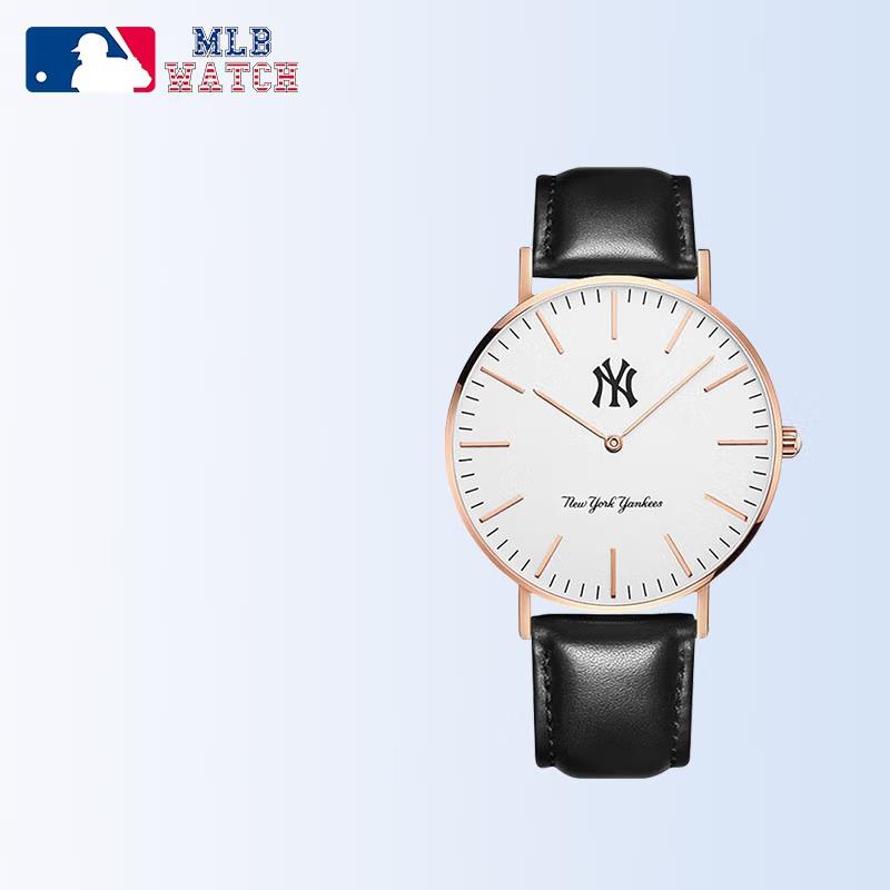 商品MLB | 时尚休闲石英手表潮牌防水学生表 MLB-SD024颜色白面皮带款