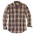 商品Carhartt | Men's Petite Original Fit Chambray Long-Sleeve Plaid Shirt颜色Dark Khaki