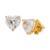 商品Kate Spade | Gold-Tone Stone Heart Stud Earrings颜色Clear/Gold