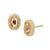 商品Coach | Signature Logo Stone Stud Earrings颜色Gold