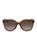 color CRYSTAL BROWN, Salvatore Ferragamo | Gancini 53MM Round Sunglasses