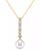 颜色: Gold, Honora | Cultured Freshwater Pearl 7-7.5mm and Diamond 1/5 ct. tw. Pendant 18" Necklace in 14k White Gold (Also Available in 14k Yellow or 14k Rose Gold)