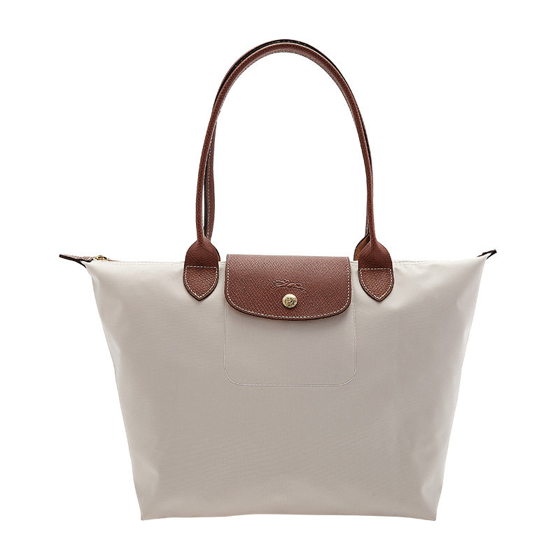 color 白色, Longchamp | 【10月底发货】珑骧饺子包LONGCHAMP女士LE PLIAGE系列织物小号长柄可折叠手提包购物袋饺子包长柄小号L2605 089