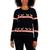 商品Charter Club | Petite Fair Isle Sweater, Created for Macy's颜色Deep Black Combo